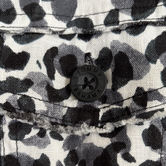 Tommy Bahama Black and White Leopard Print Jacket (New w/o tag) - Picture 3 of 5